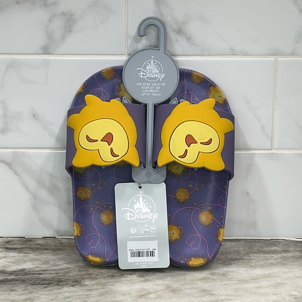Disney Store Toddler Size 11/12 Wish Movie STAR Swim Slides Flip Flop Scuffs NEW